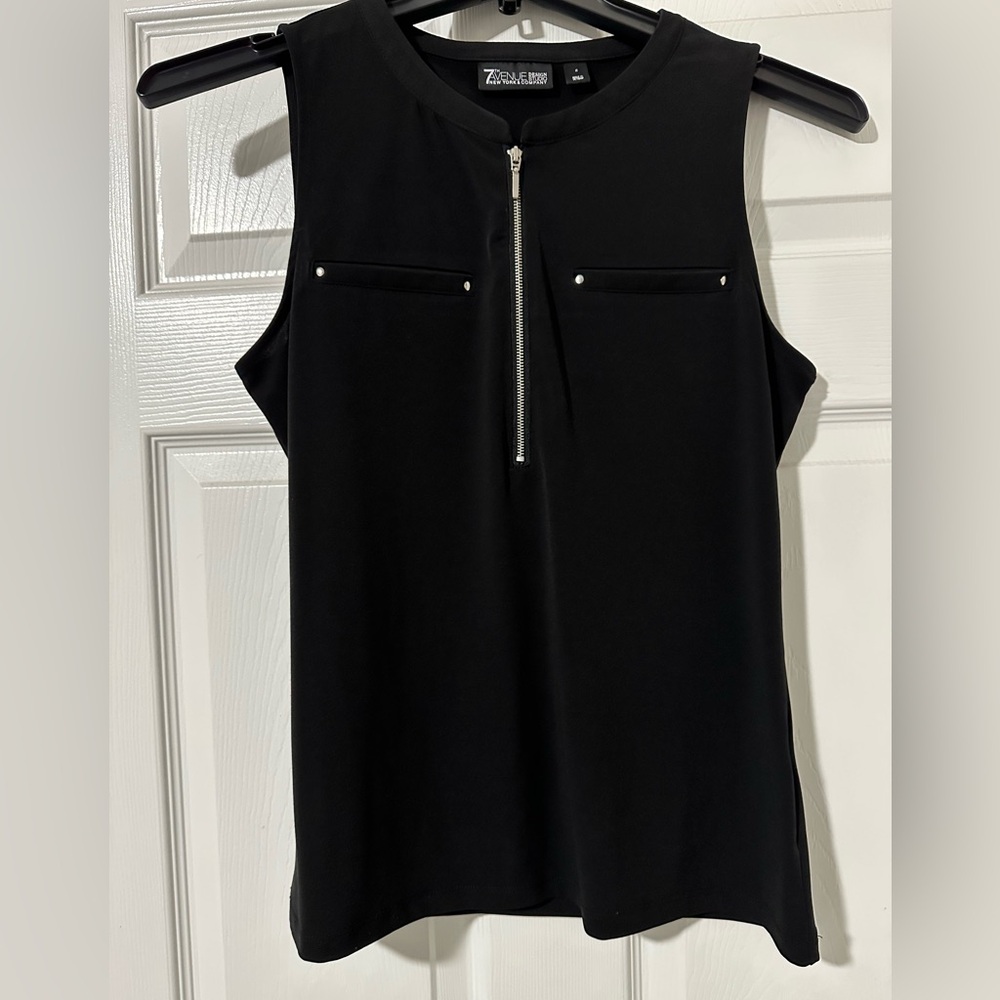 Zara Black Tank Top with Zipper